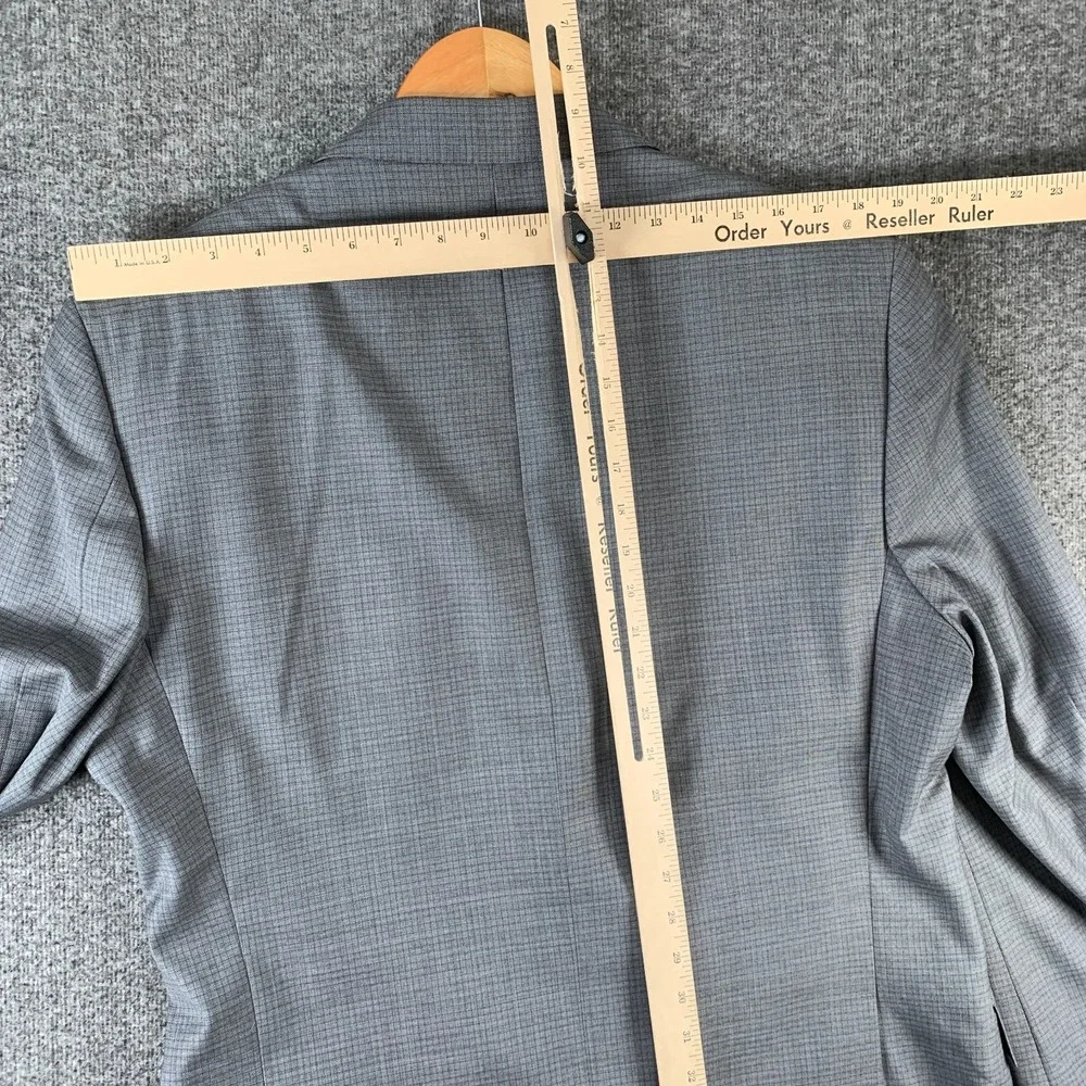 Jos A Bank Suit Men 42L Lanificio Wool 2 Piece Gray Pant 36x33